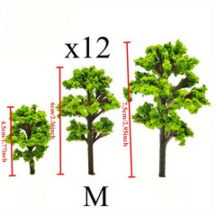 Mini Model Trees Toy House Decoration Garden Home Furnishings Plastic Leaf Trees