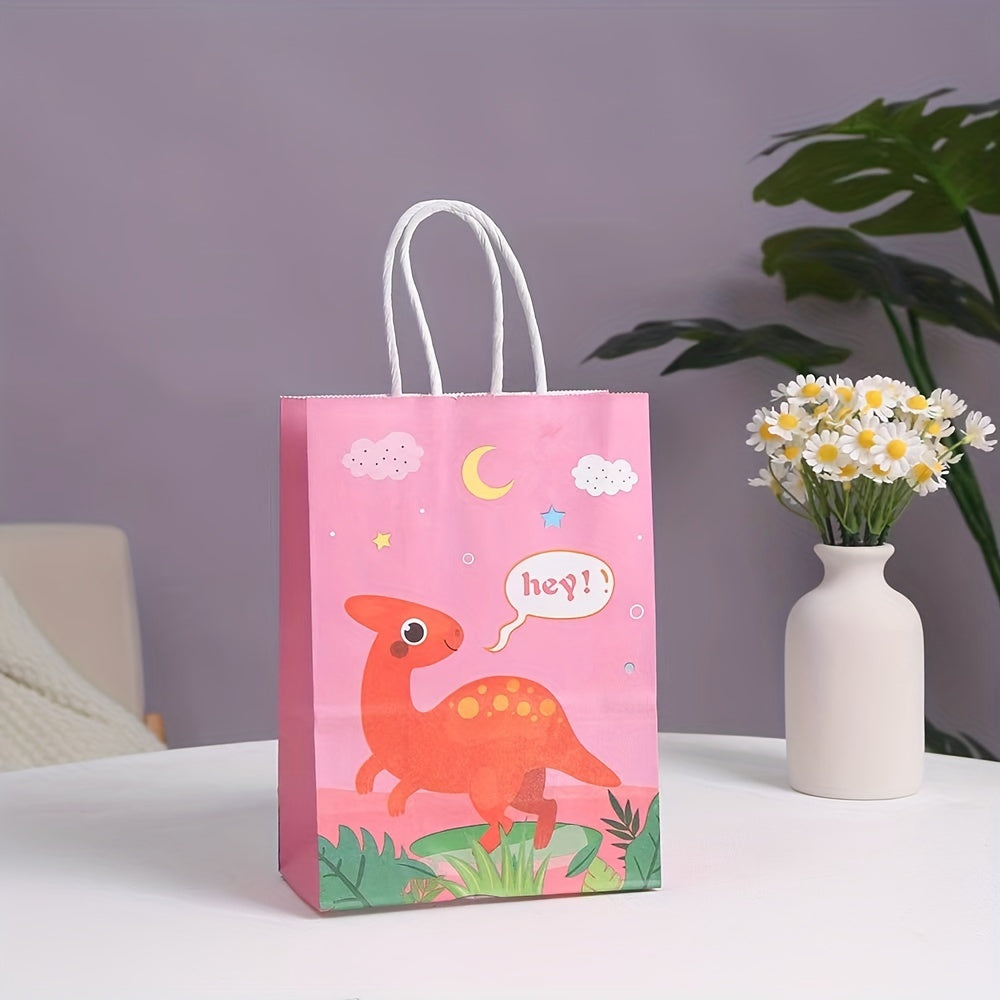 5PC Dinosaur Gift Bags Perfect For Birthday & Rewards