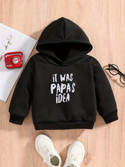 IT WAS PAPAS IDEA Baby Hooded Sweatshirt