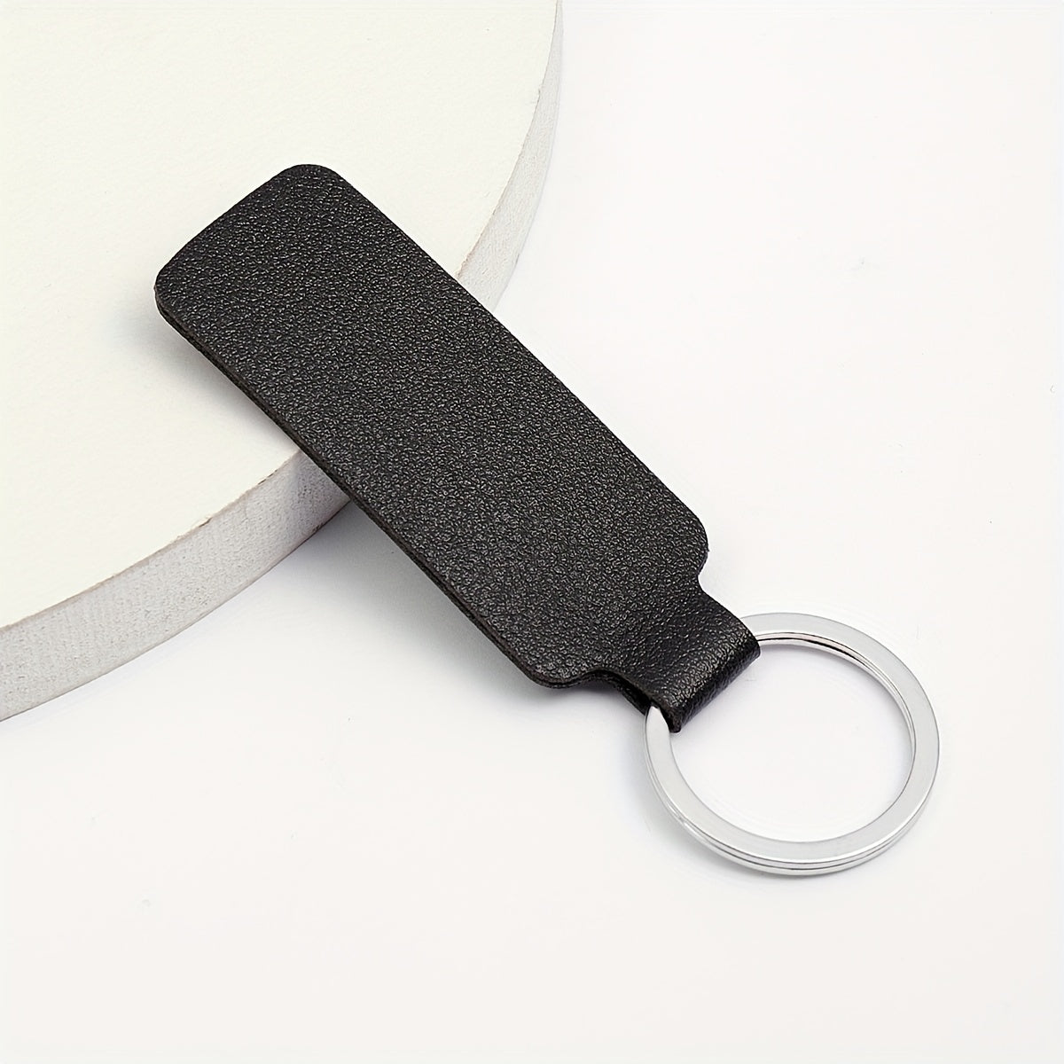 Vintage Car Keychain PU Leather Sublimation Blank Key Ring Pendant