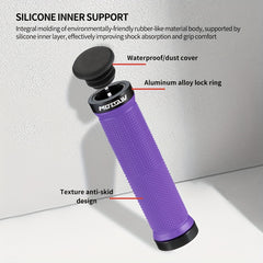 MTB Handlebar Grips Aluminum Locking Non-slip Shock Absorption
