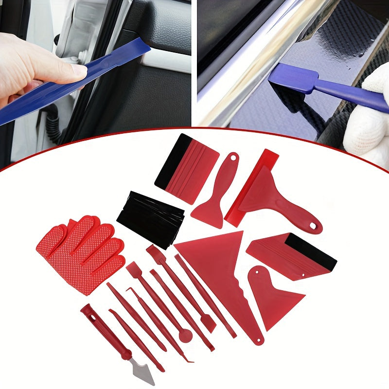 21pcs Car Vinyl Film Wrapping Tools Auto Squeegee Scraper Kit Decal Accessories
