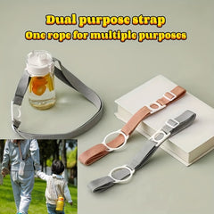 Water Bottle Carrying Rope With Buckle Ring Portable Water Cup Hanging Rope