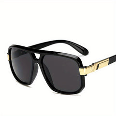 Vintage Classic Sunglasses with Leather Buckle Case
