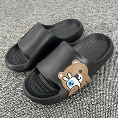 Men's Bear Slip On Slides Soft Sole Non slip Slippers