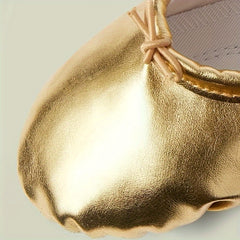 Girl's Golden & Silver Ballet Dance Shoes