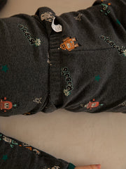 Boys 2pcs Robot Printed Lounge Wear Pajama Set