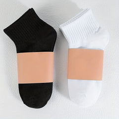 5 Pairs Teenage Cotton Blend Mid-Calf Crew Socks