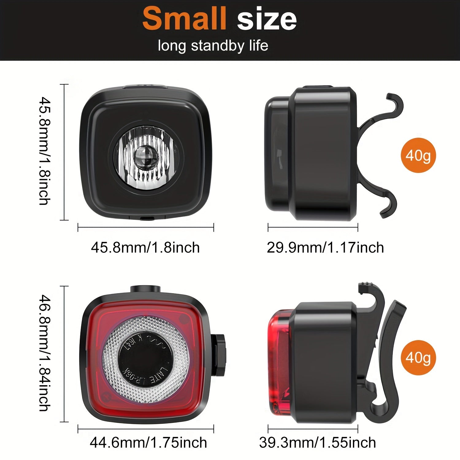 USB Rechargeable LED Bicycle Light Front Headlight for Safe Cycling