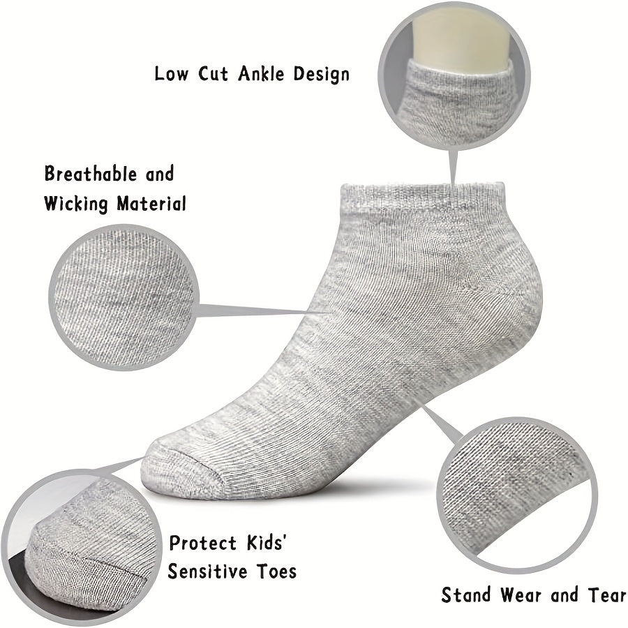 20 Pairs Boys Kids Casual Socks Low Cut Ankle Boat Socks
