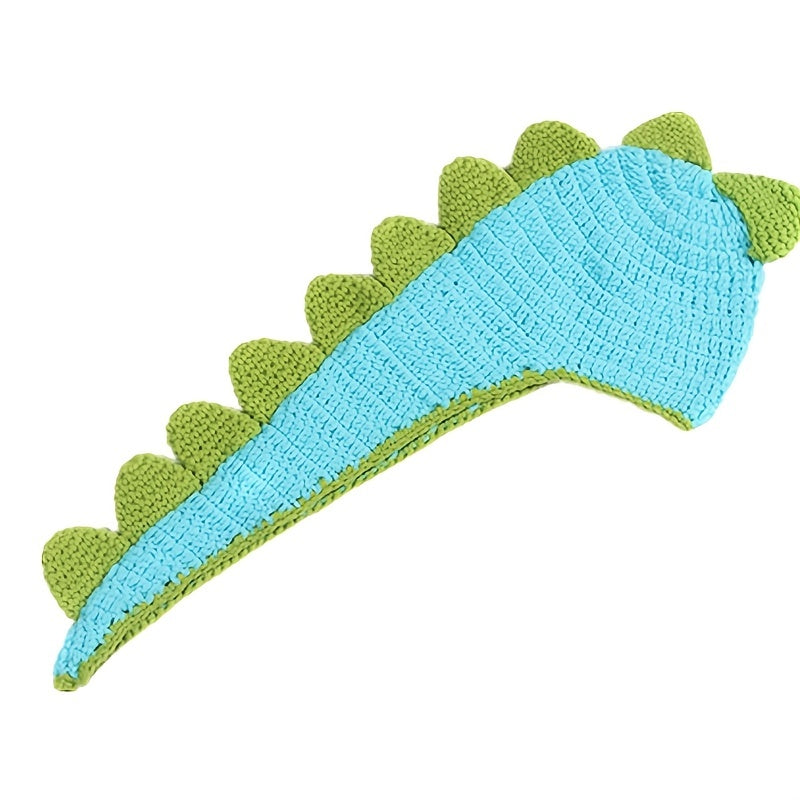 Dino Shaped Knitted Beanie for Baby Boys