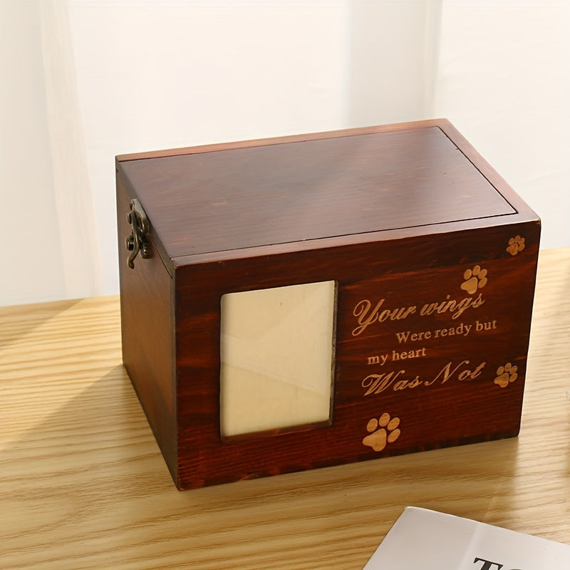 Dog Memory Box Photo Frame Pet Ashes Urn