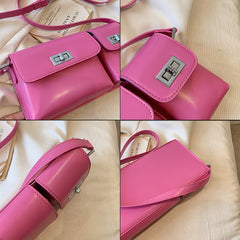 Y2K Style Crossbody Bag Double Pockets Purse Women Niche Buckle Shoulder Bag