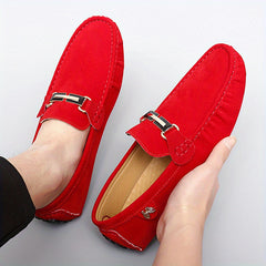 Men's Metallic Decor Moc Toe Loafer Shoes