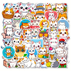 50pcs Cat Stickers Waterproof DIY Decoration Women Men Student Teacher
