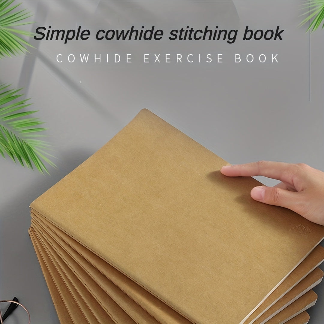 Thick Cowhide Sewing Notebook 38 Pages Student Homework Shorthand Book