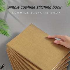 Thick Cowhide Sewing Notebook 38 Pages Student Homework Shorthand Book