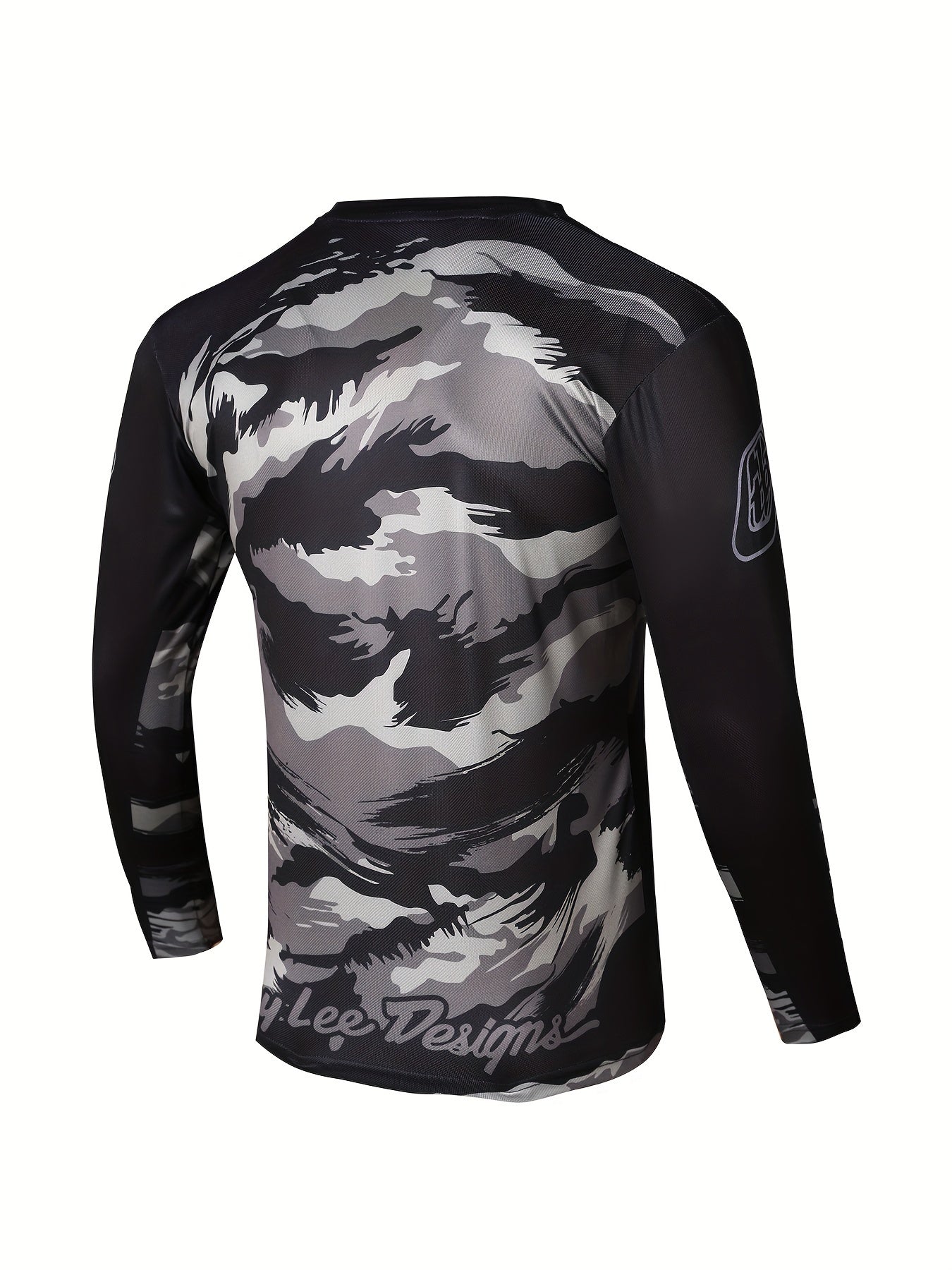 Men's Camouflage Long Sleeve Motorcycle T-Shirt