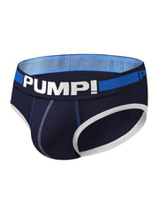 CMENIN 4Pcs Men's Mesh Sports Briefs Elastic Waist Breathable Letter Pattern