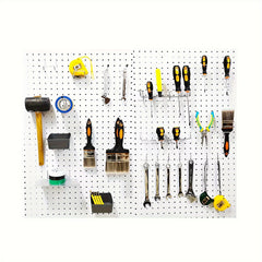 50pcs Pegboard Hooks Assortment with Pegboard Rack for Organizing Tools