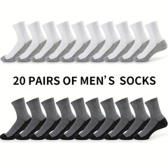 Men's Casual Thin Breathable Mid-calf Socks for Outdoor Training