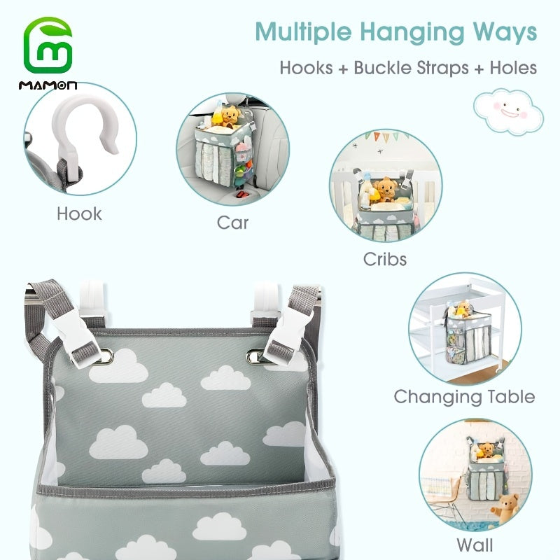 Hanging Diaper Caddy Organizer with Multiple Pockets