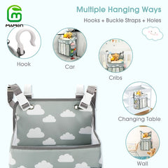 Hanging Diaper Caddy Organizer with Multiple Pockets