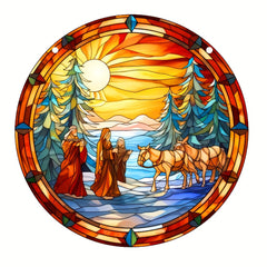 Church Totem Dye Sun Catcher Hanging Window Christmas Gift Home Decor