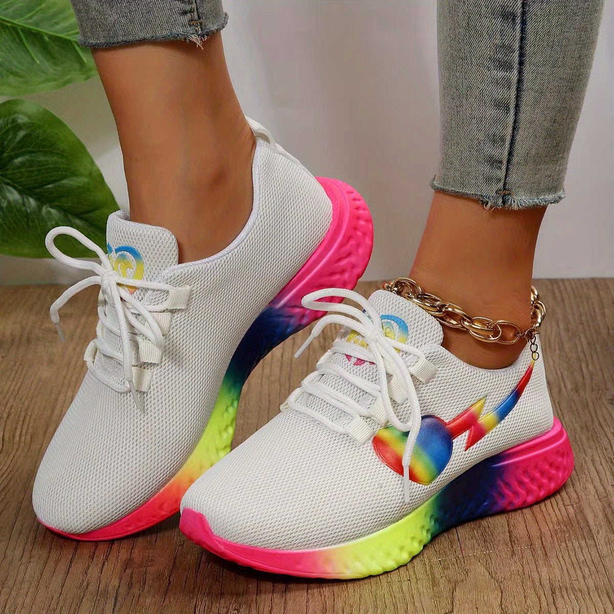 Women's Mesh Running Shoes Non Slip Lightweight Sneakers