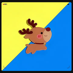 8pcs Cartoon Christmas Brooch Pin For Boys
