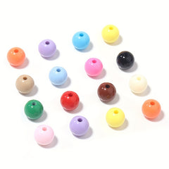 100pcs Acrylic Christmas Series Round Beads DIY Mobile Phone Chain Bag Pendant