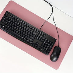 Purple Powder PU Leather Waterproof Mouse Pad for Offices, Schools, Homes