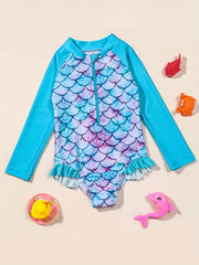 Girls Tie Dye Quick Dry One piece Swimsuit