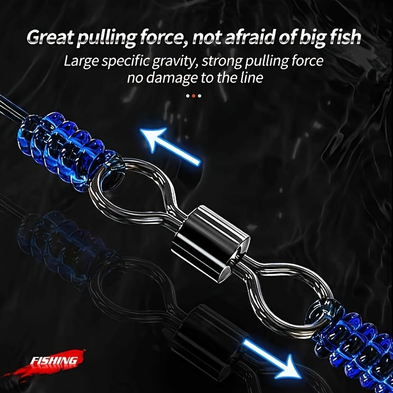 210pcs Fishing Barrel Swivels High Strength Fishing Connectors