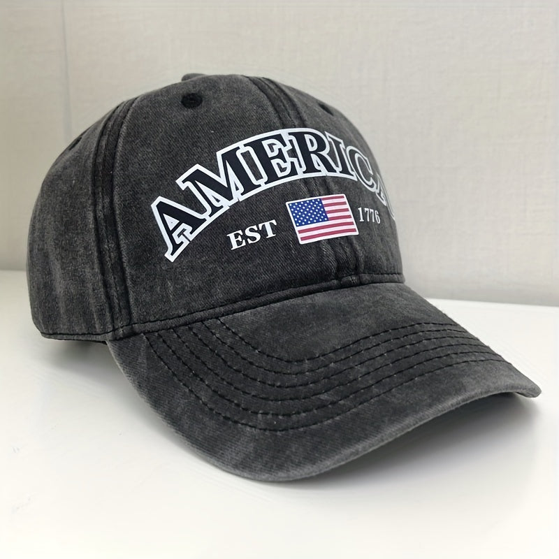 Adjustable Sunshade Baseball Cap American Flag Outdoor Sport