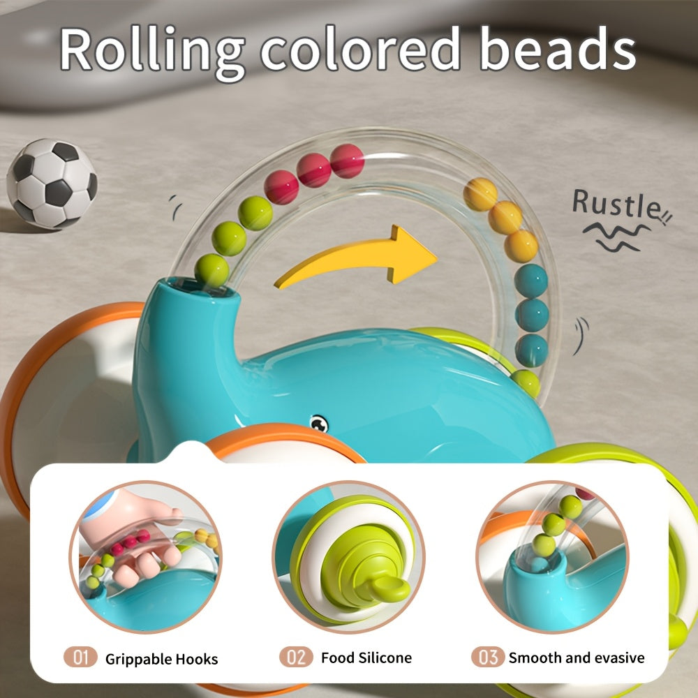Inertial Elephant Car with Rattles Grip Toy
