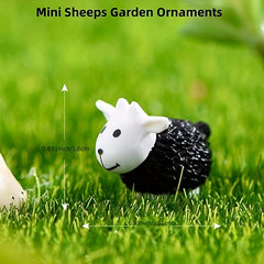 2 Mini Sheep Statue for Fairy Garden Decor