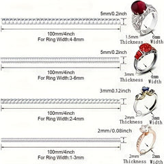 4pcs Invisible Ring Size Adjuster Transparent Silicone Ring Size Adjuster