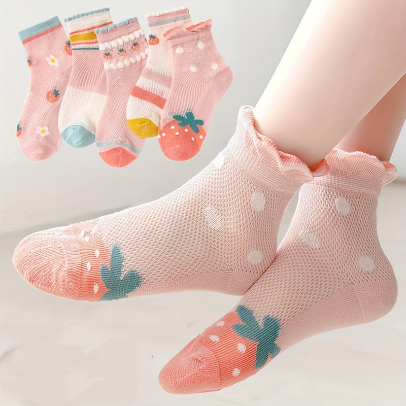 10 Pairs Baby Girls Ultra-Thin Breathable Summer Socks