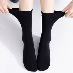 6 Pairs Solid Socks Comfy & Breathable Women's Stockings Hosiery