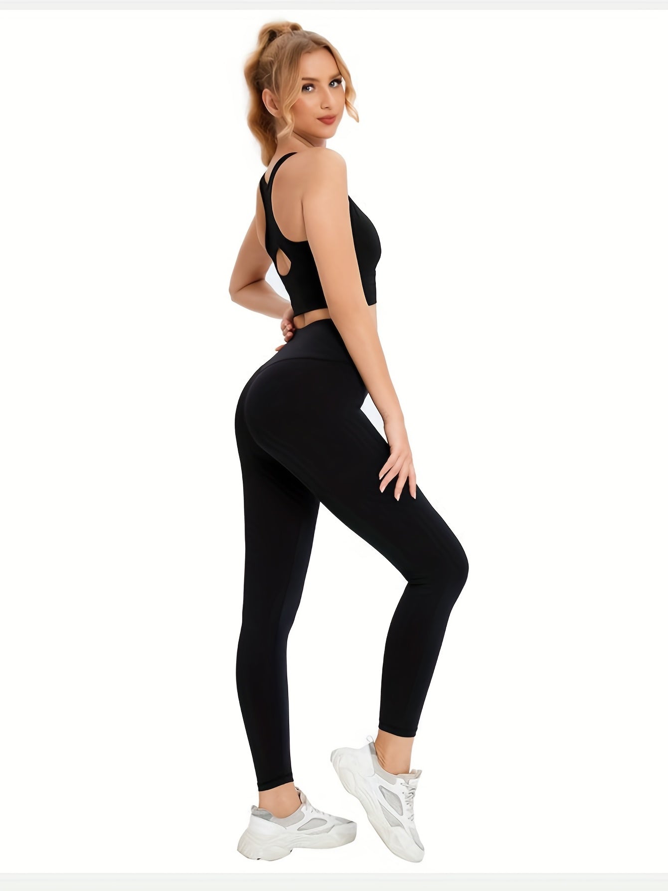 High Waist Yoga Pants Slim Fit Fleece Running Legging Women