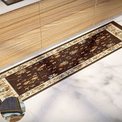 Soft Kitchen Floor Mat Non-slip Water-absorbing Rug Vintage Brown