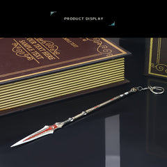 Mini Lance Halberd Spear Pendant Key Chain Weapon Model Toy Pendant