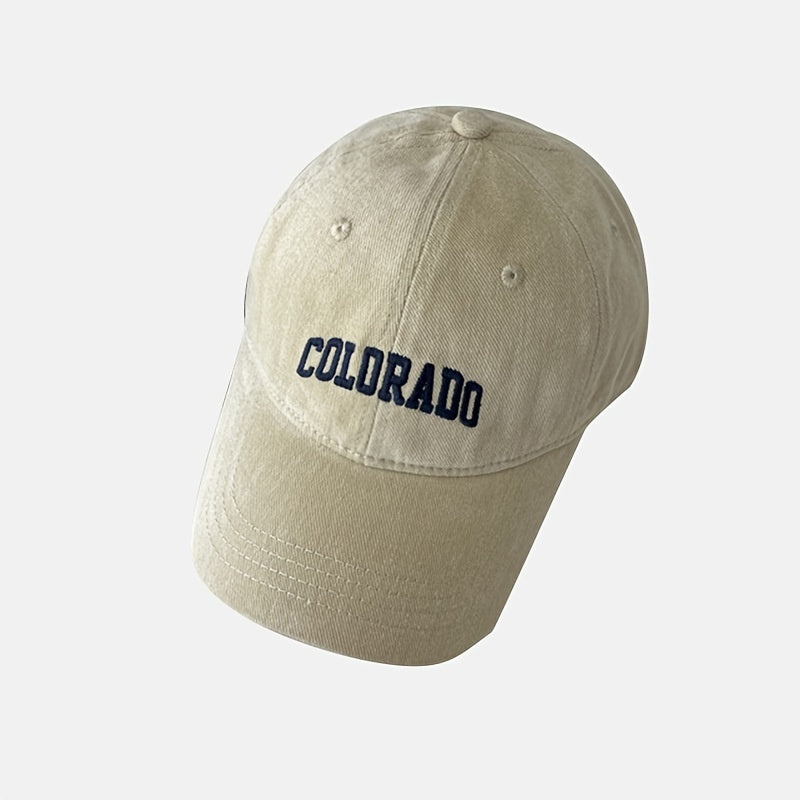 COLORADO Embroidery Baseball Cap Solid Hip Hop Sun Hat Lightweight Sports Hat