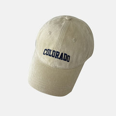 COLORADO Embroidery Baseball Cap Solid Hip Hop Sun Hat Lightweight Sports Hat