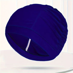 High Elastic Flower Print Swim Cap for Men & Women