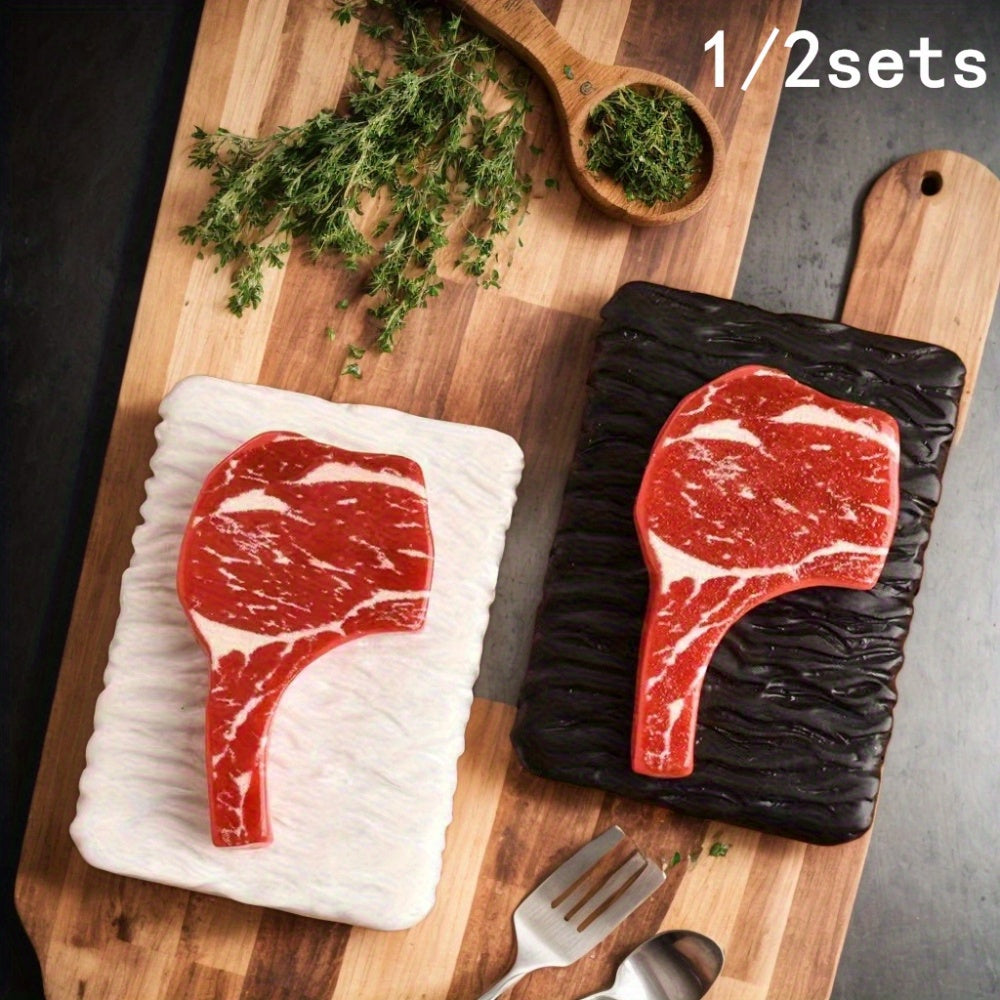 1:12 Dollhouse Steak Model Realistic Resin with Marbling Details DIY Scene Decor