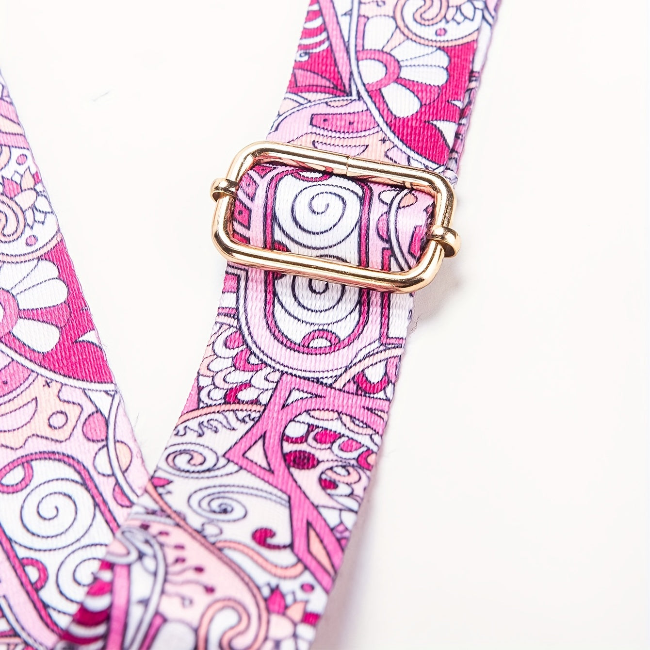 Colorful Floral Pattern Removable Bag Strap Boho Style Adjustable Shoulder Strap