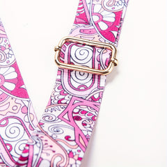 Colorful Floral Pattern Removable Bag Strap Boho Style Adjustable Shoulder Strap