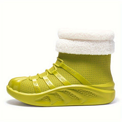 Short Women's Rain Boots Winter Warm PVC Slip-resistant Work Boots